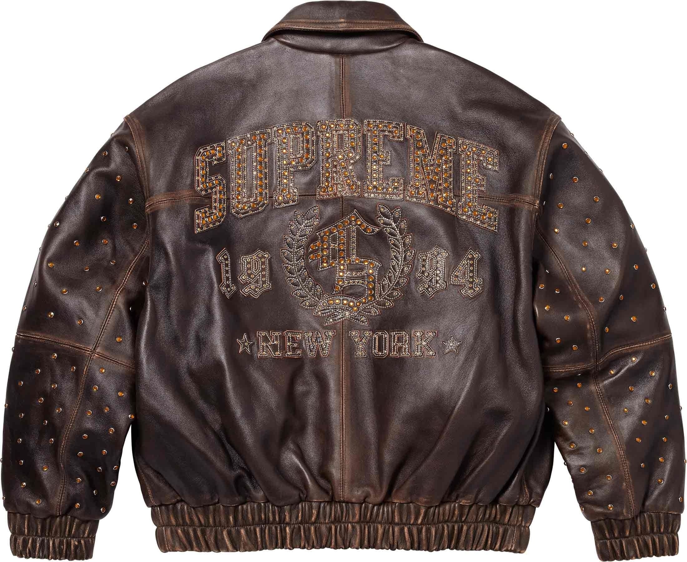 Gem Studded Leather Jacket view 7
